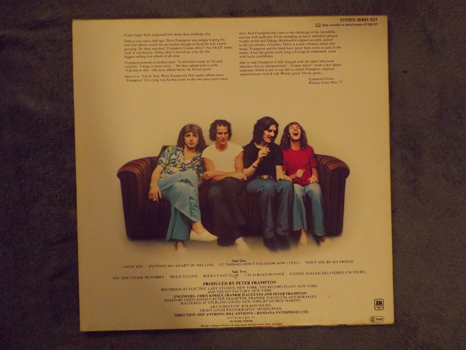 Peter Frampton – I´m in you (1977, A&M Records, LP), Bild 3