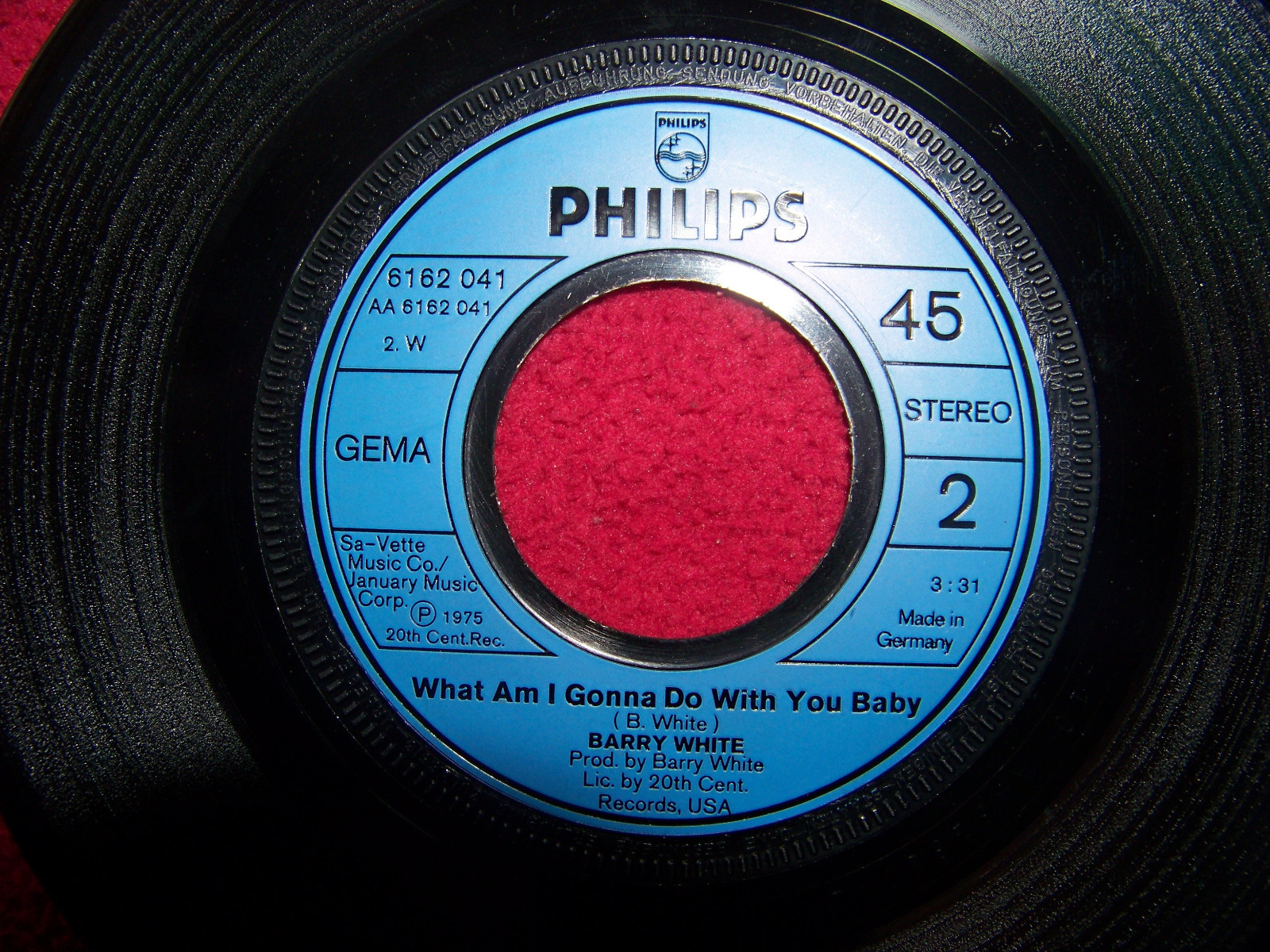 Barry White – What am I gonna do with you (Single, 7″), Bild 2
