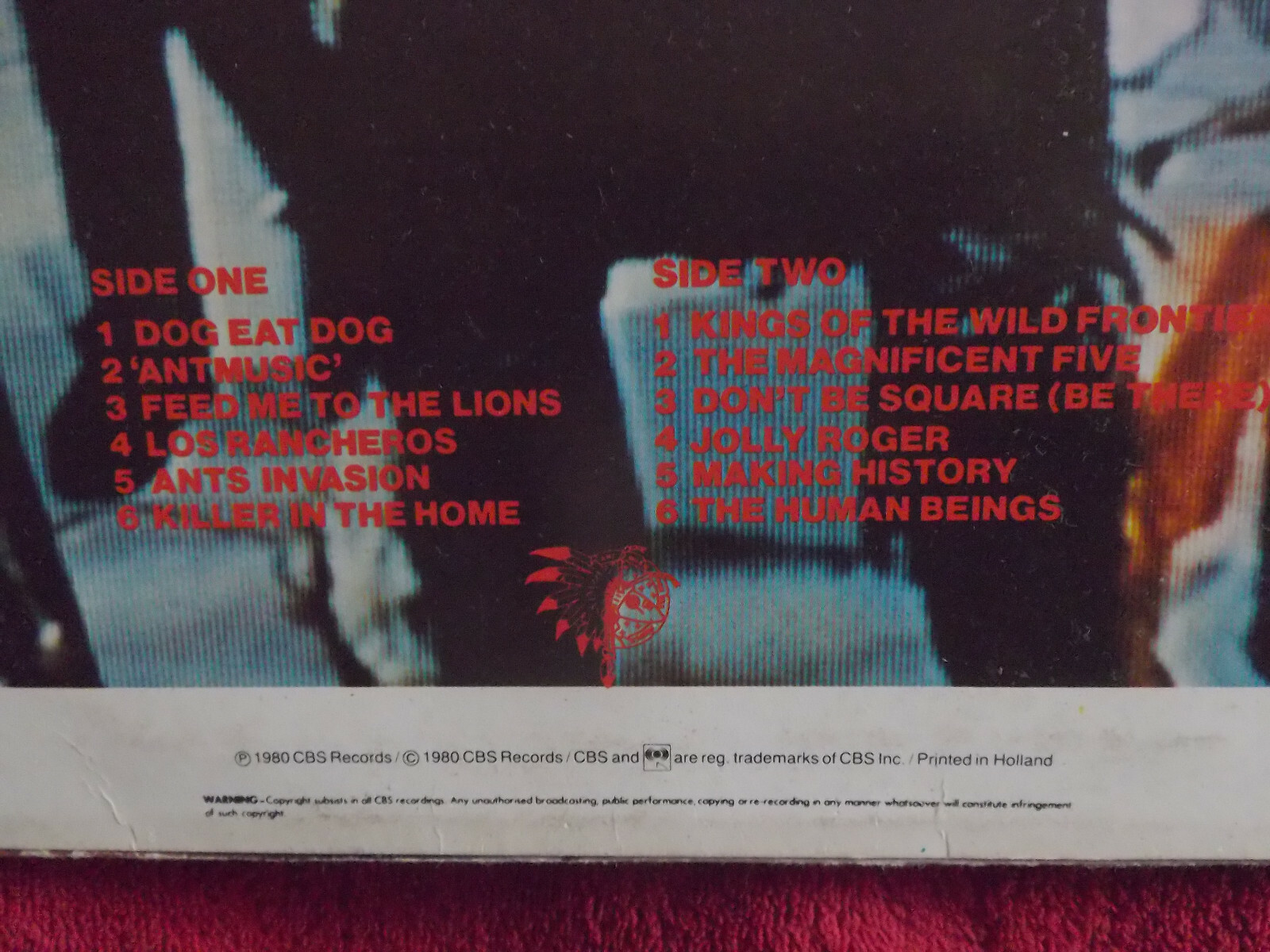 Adam and the Ants – Kings of the Wild Frontier | CBS 84549, Niederlande, 1980, LP, Bild 3