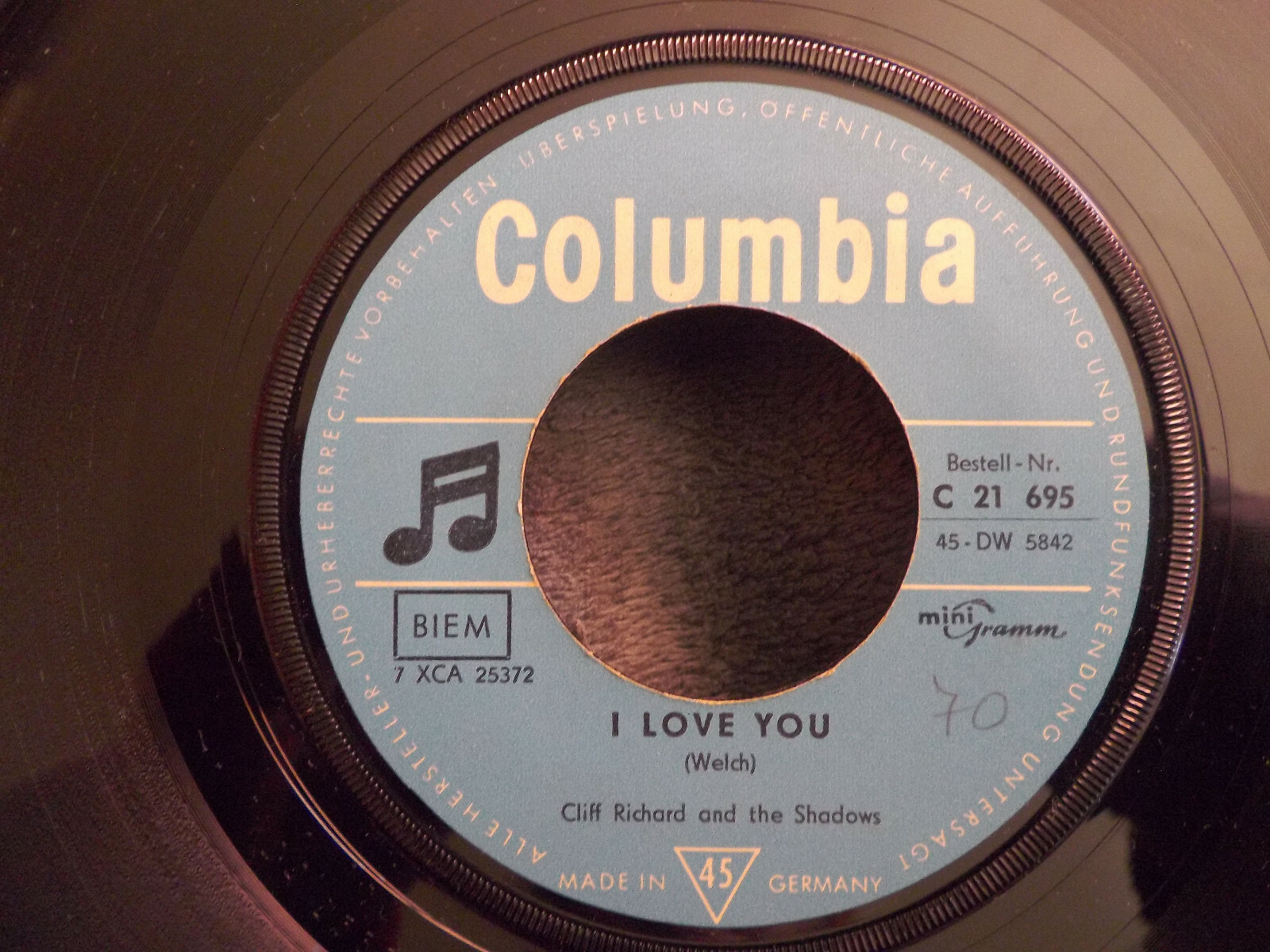 Cliff Richard – I love you / " D " in love (7″-Single)