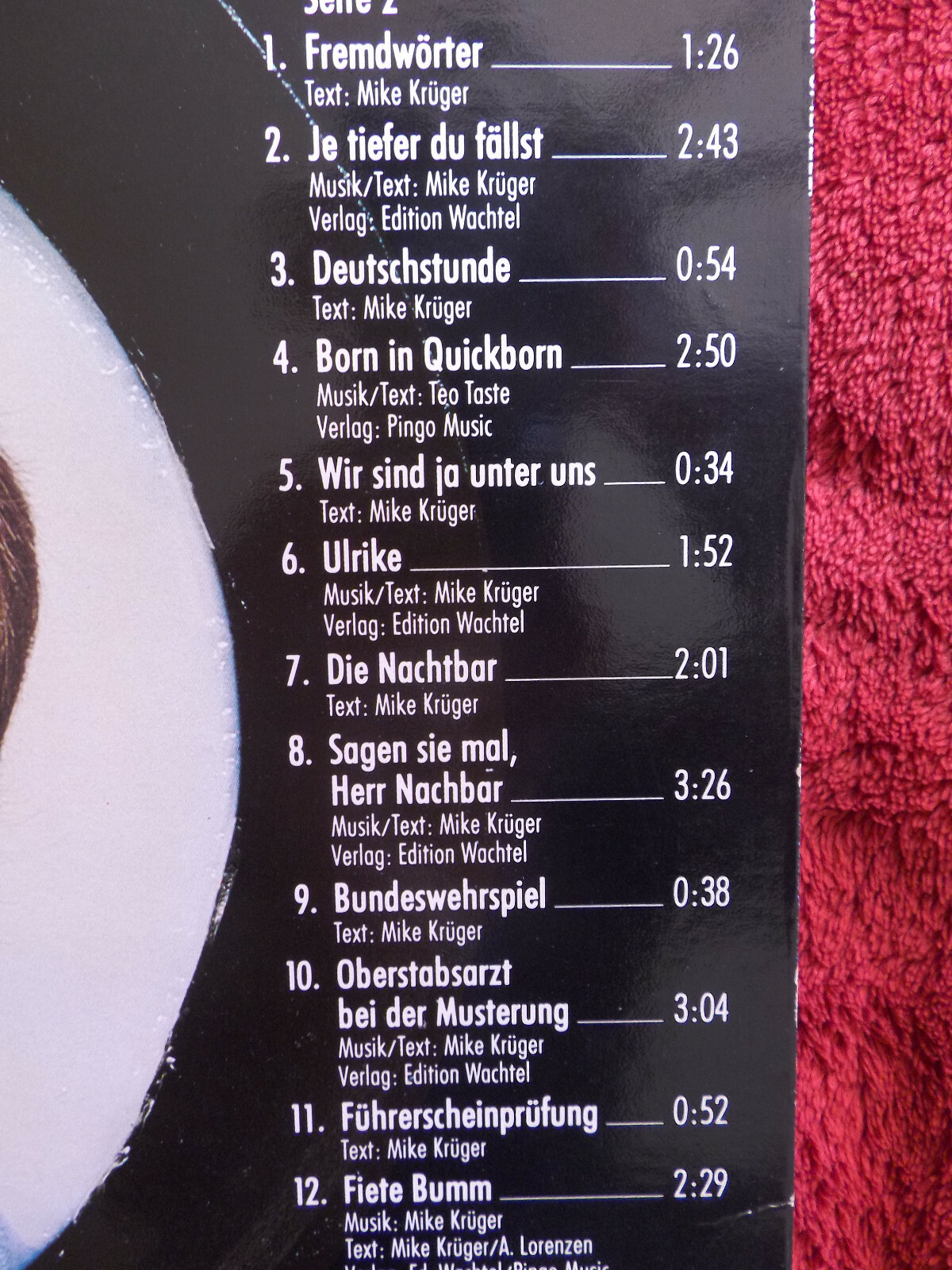 Mike Krüger – Spiegelei Live in Witten (LP, 1986), Bild 5