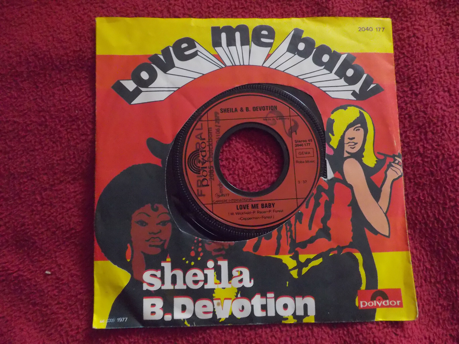 Sheila & B. Devotion – Love Me Baby / Love Me Baby (Instrumental) | Polydor 2040 177, 1977