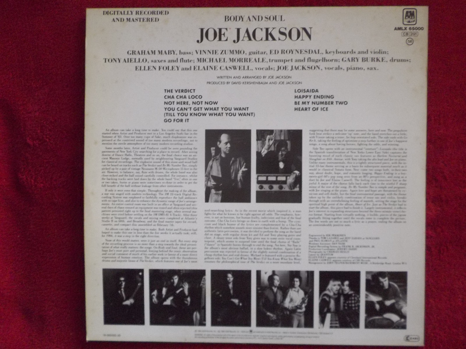 Joe Jackson – Body and Soul (LP, Niederlande, 1984), Bild 4