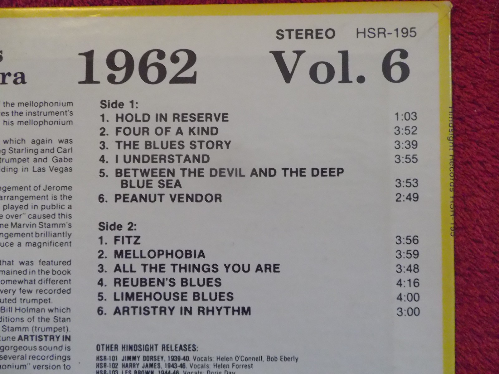 Stan Kenton and his Orchestra – The Uncollected Vol. 6 (LP, USA 1983), Bild 3