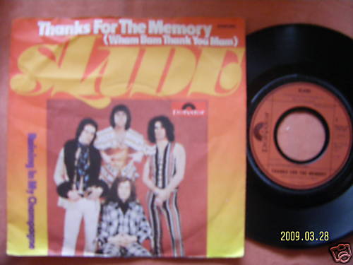 Slade – Thanks for the Memory (Wham Bam Thank You Mam) / Raining in My Champagne, Polydor 2058 585, Single (7 Zoll), Deutschland 1975