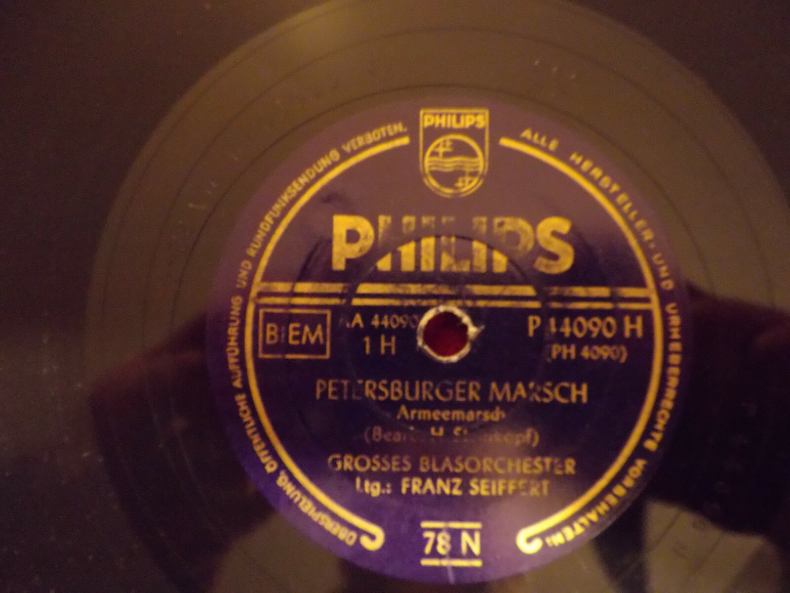 Grosses Blasorchester F. Seiffert – Petersburger Marsch / Badenweiler (Philips)