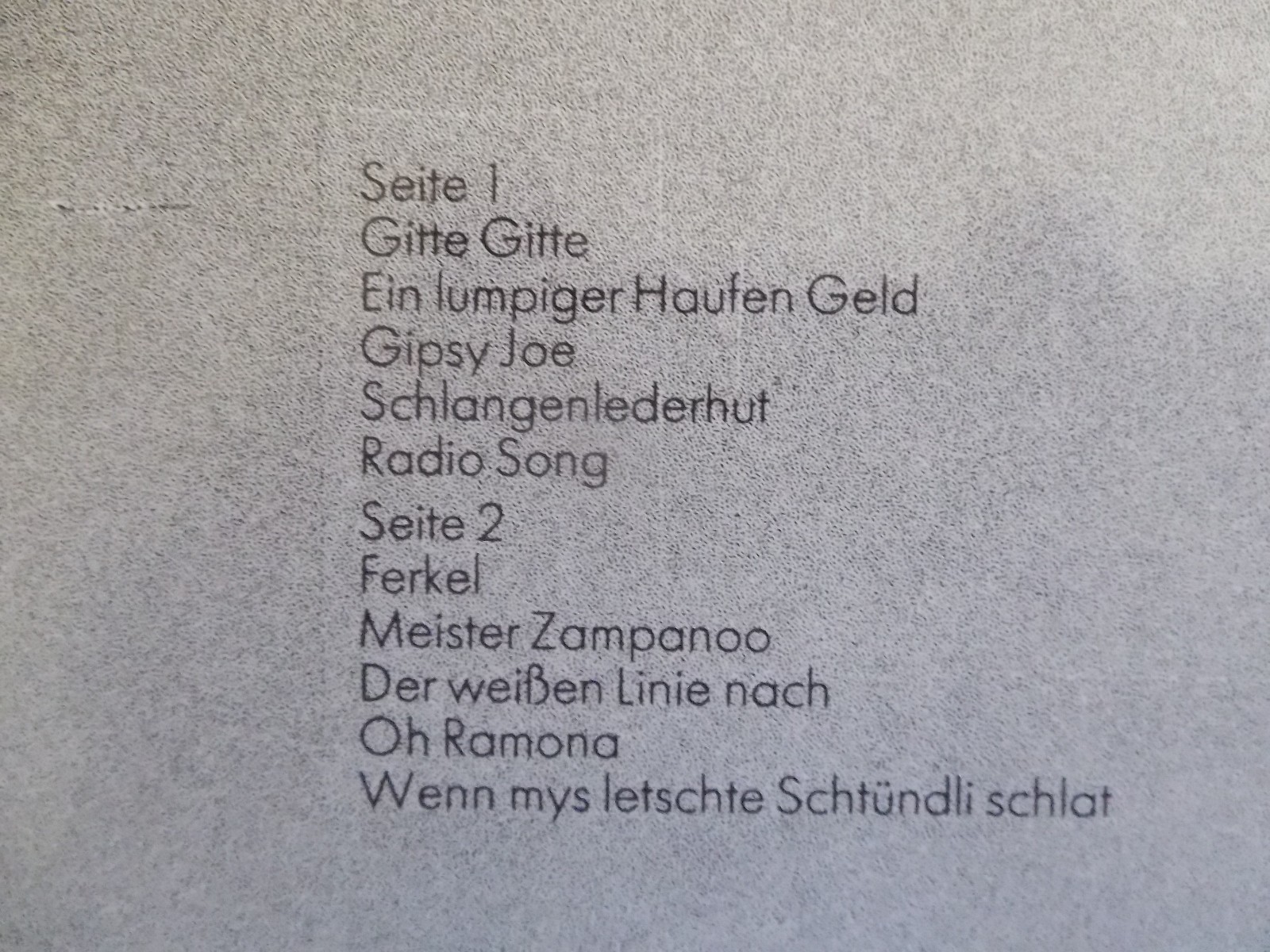 Polo Hofer – Schmetterding (Mercury, 1980, LP), Bild 5