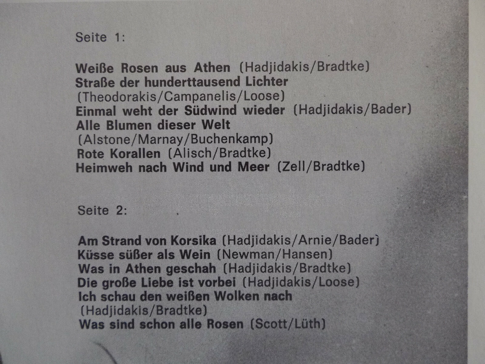 Nana Mouskouri – Weiße Rosen aus Athen | Fontana Special Records LP, Bild 3