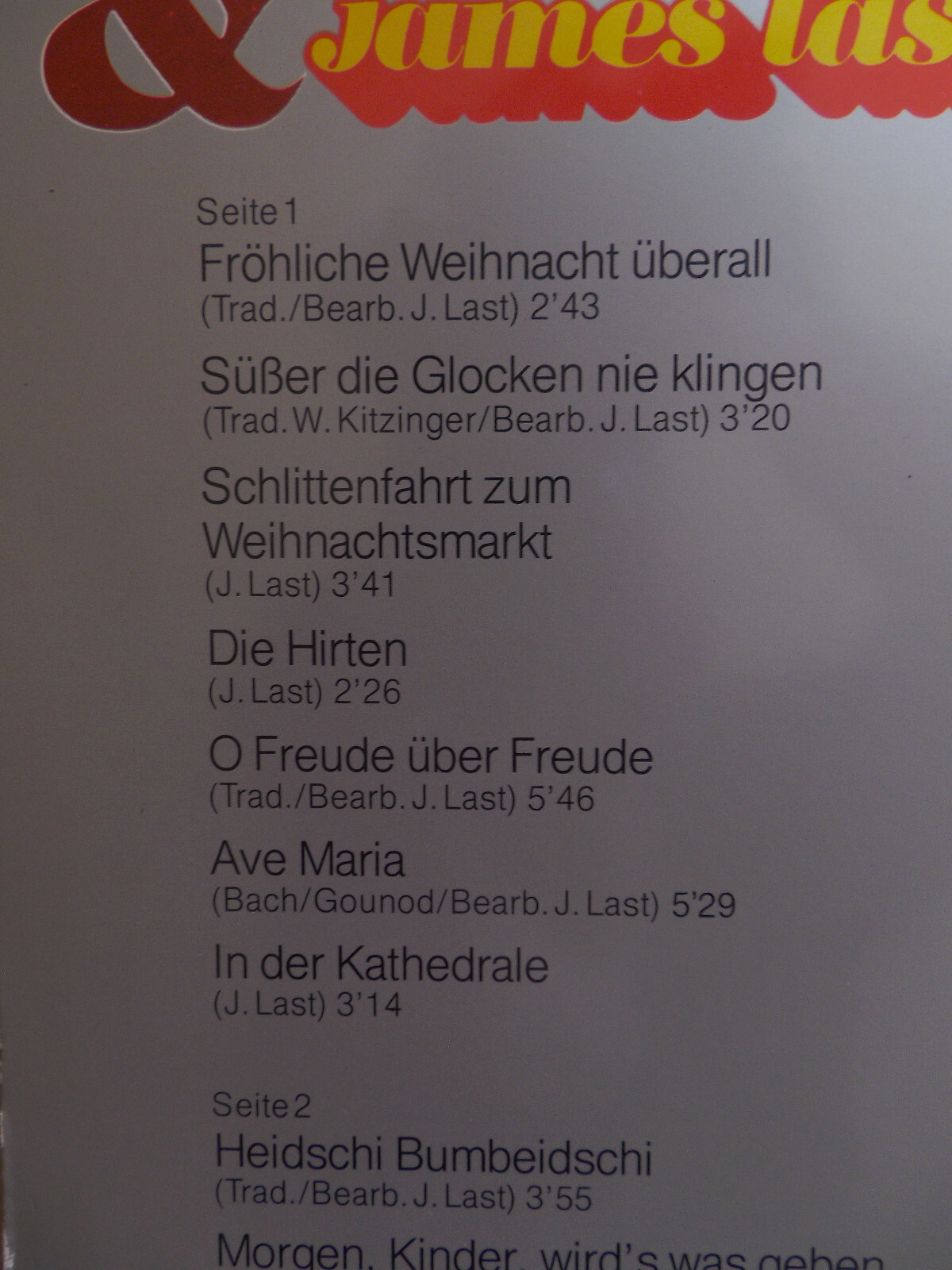 James Last – Weihnachten und James Last | Polydor LP, 1973, Bild 5