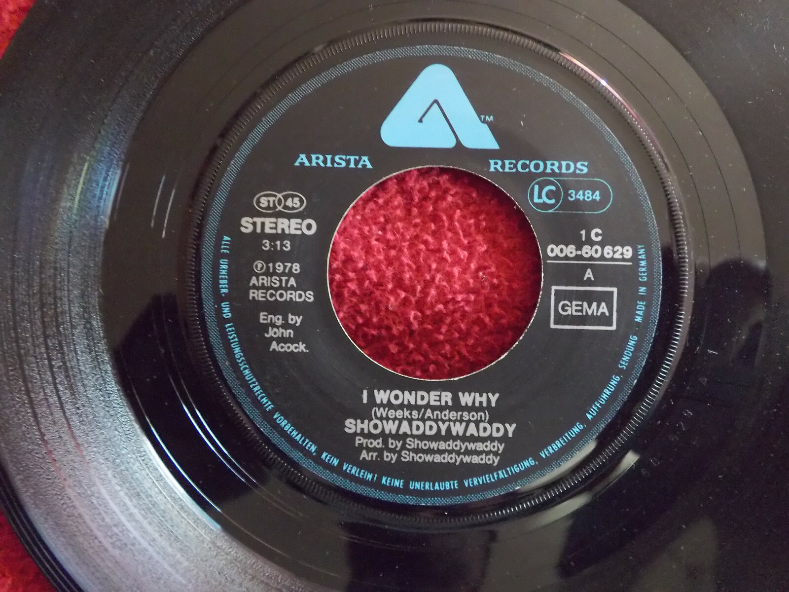 Showaddywaddy – I Wonder Why / Ever Lovin’ (Arista Records, 1978)