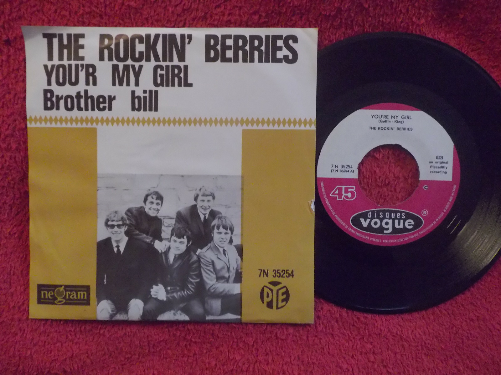 The Rockin´ Berries – You´re my girl / Brother bill · Vogue / Negram Records · Single