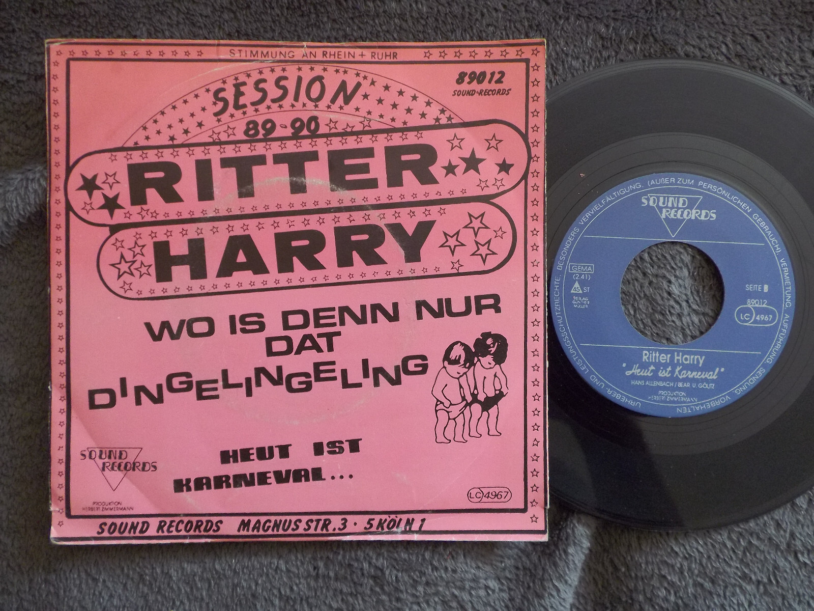 Ritter Harry – Wo is denn nur dat Dingelingeling / Heut ist Karneval (Single, 7″)
