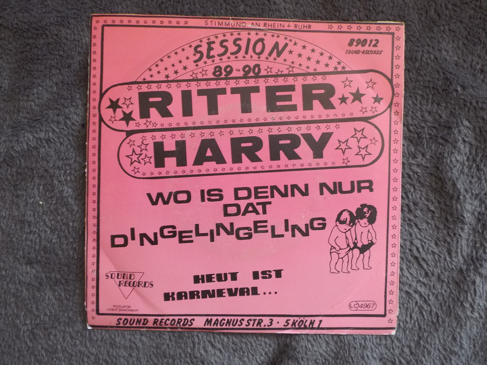 Ritter Harry – Wo is denn nur dat Dingelingeling / Heut ist Karneval (Single, 7″), Bild 3