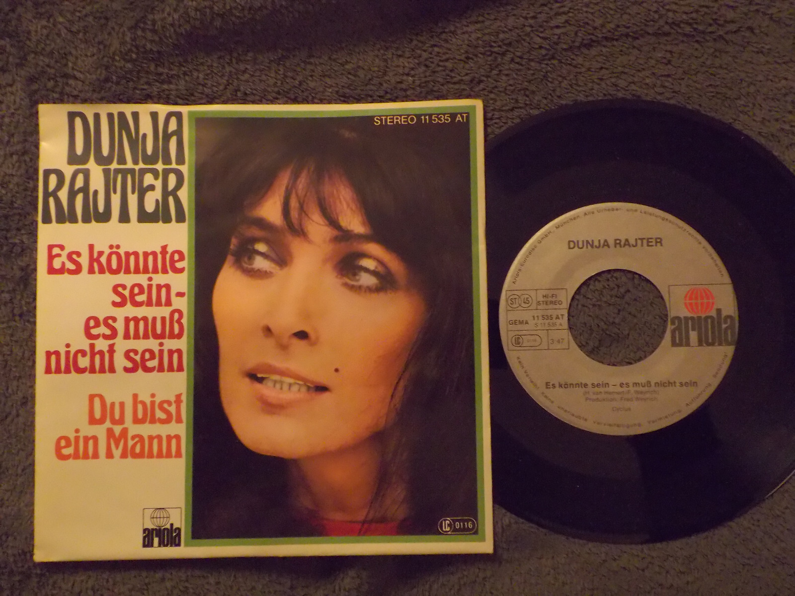 Dunja Rajter – Es könnte sein, es muß nicht sein / Du bist ein Mann (7″-Single)