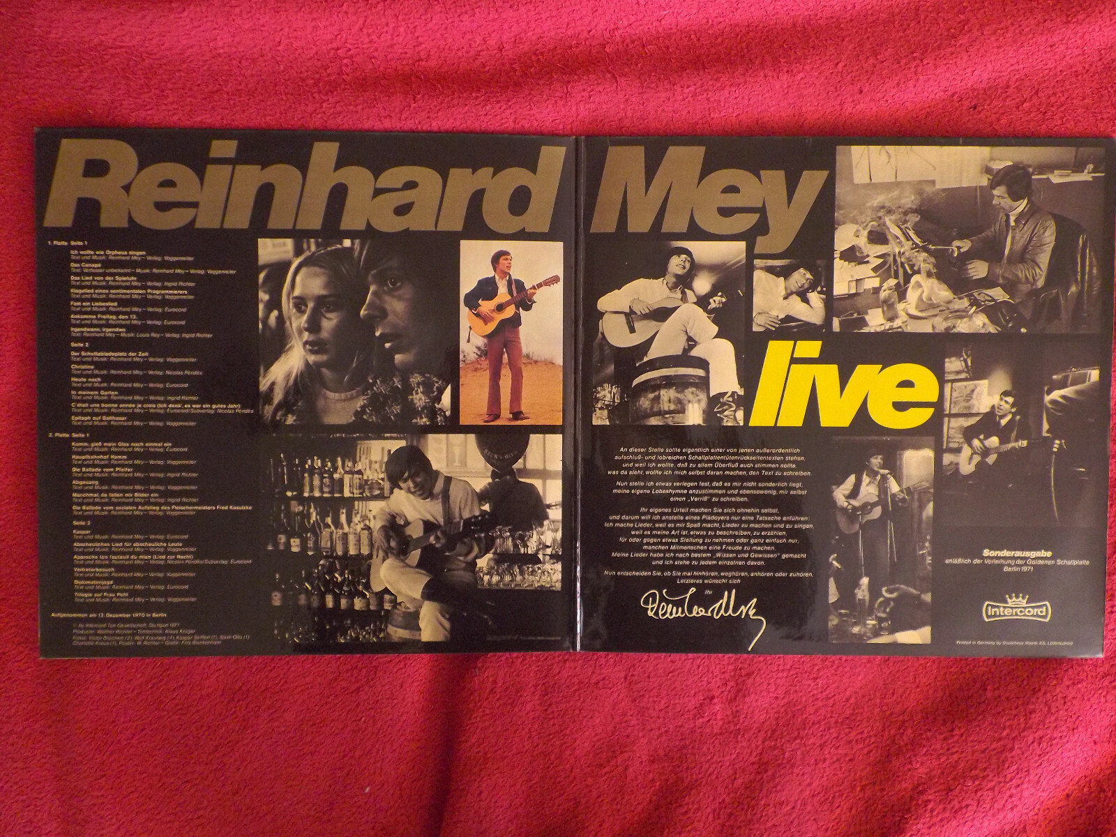 Reinhard Mey – Live | Intercord Doppel-LP, FOC, Bild 4