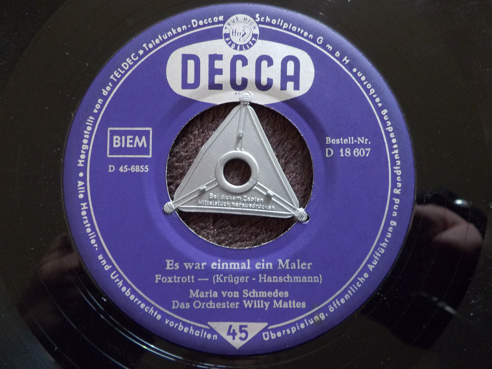 Maria von Schmedes – Es war einmal ein Maler / So kann das doch nicht weitergeh´n (Decca, D 18 607)