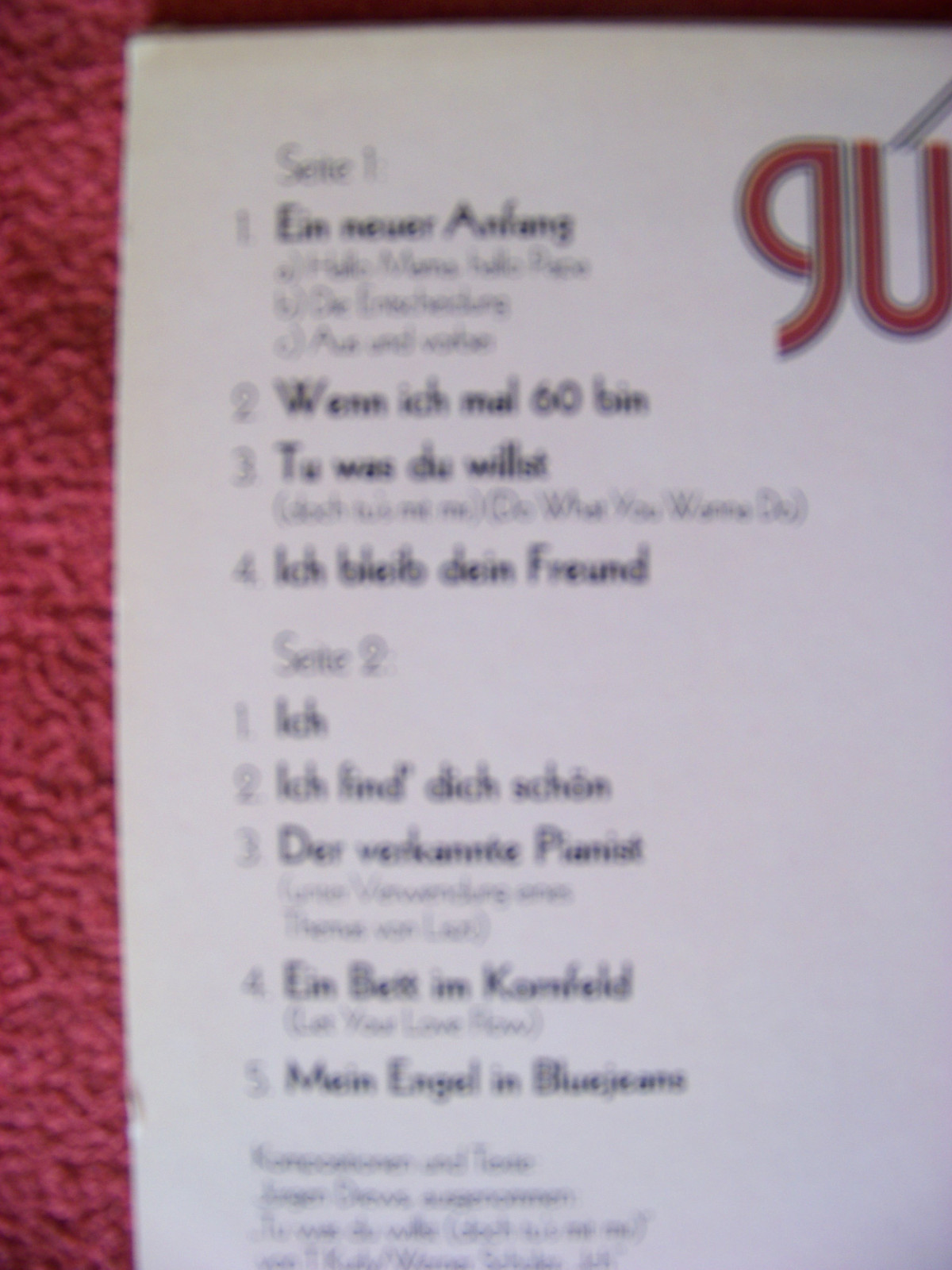 Jürgen Drews – Ein neuer Anfang (LP), Bild 3