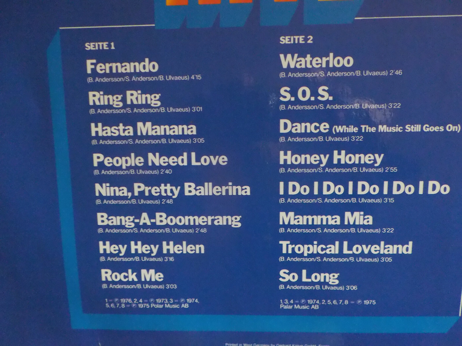 ABBA – 16 Abba Hits | Polydor Records Club-Sonderauflage, Bild 3