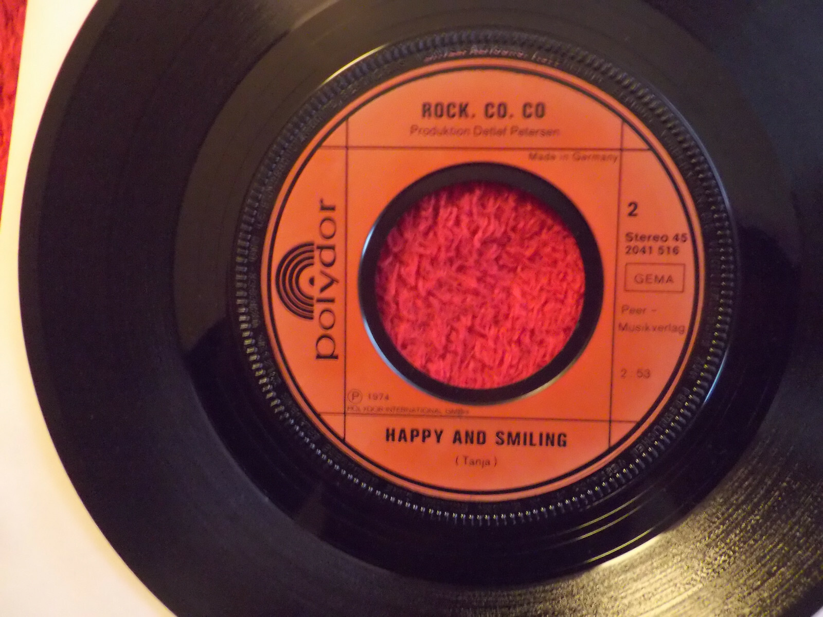 Rock.Co.Co – Rokoko man / Happy and smiling – Polydor Single, Bild 2
