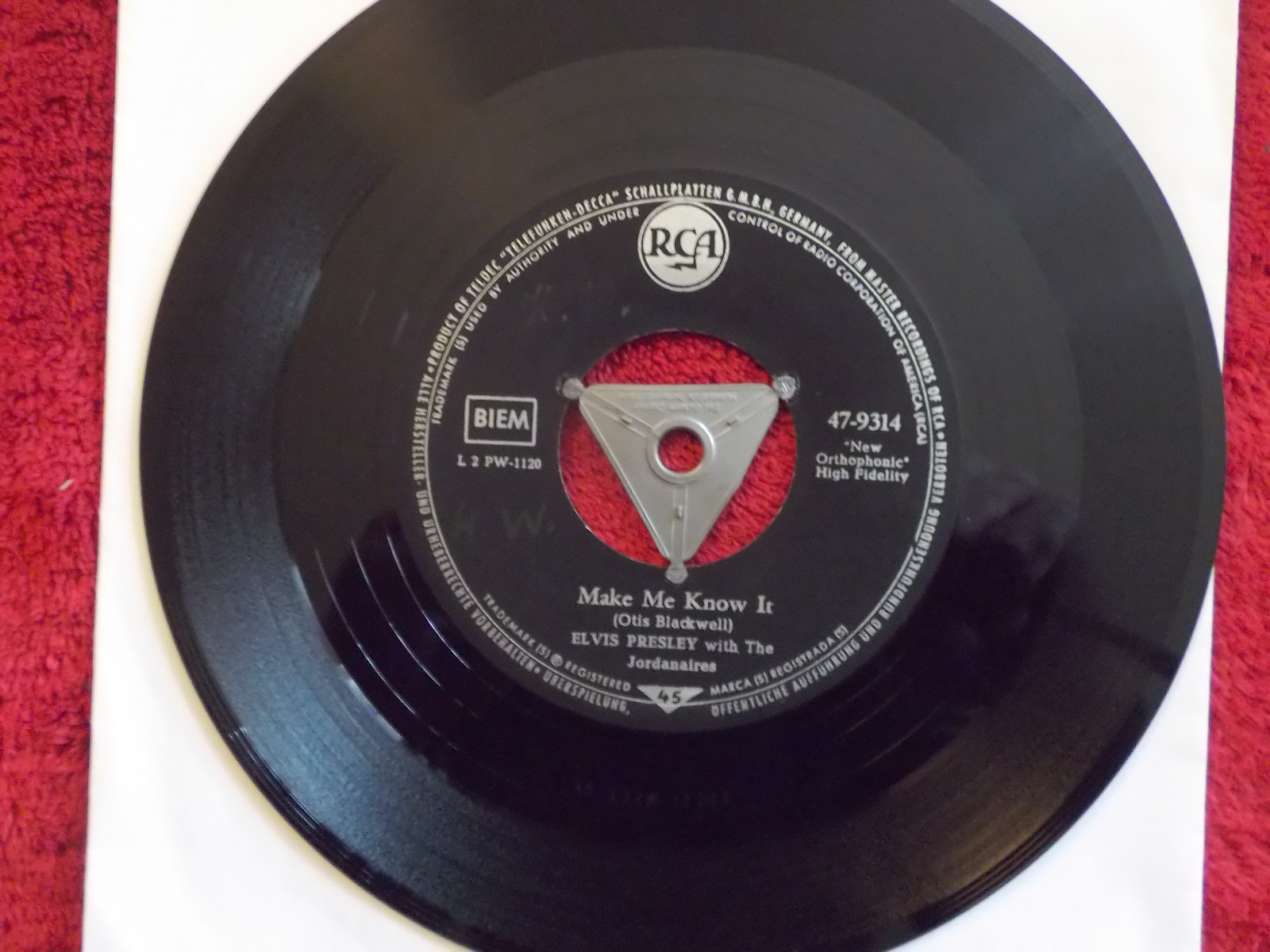Elvis Presley – O sole mio (It´s now or never) / Make me know it – RCA Records 47-9314, Bild 2