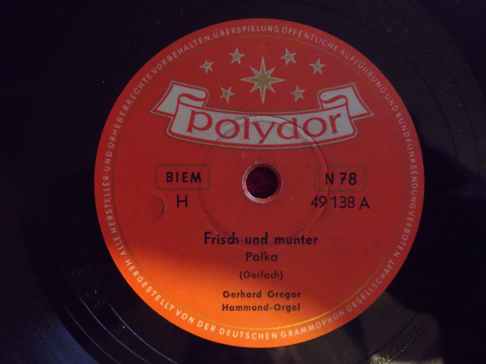 Gerhard Greger – Frisch und munter / Polka Italienne (78 U/min)