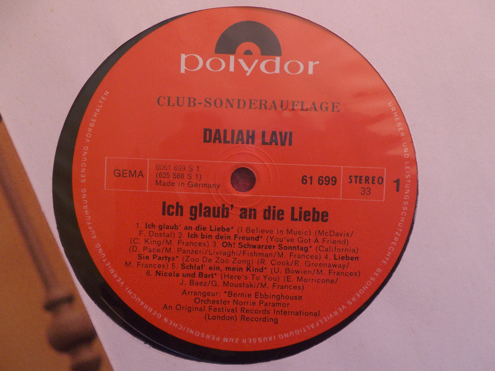 Daliah Lavi – Ich glaub´ an die Liebe | Polydor LP, Bild 2