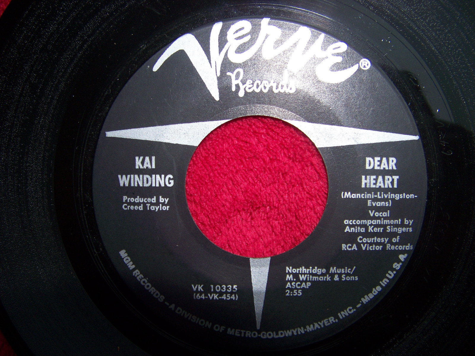 Kai Winding – Wolverton Mountain / Dear Heart (Verve, VK 10335, US), Bild 2