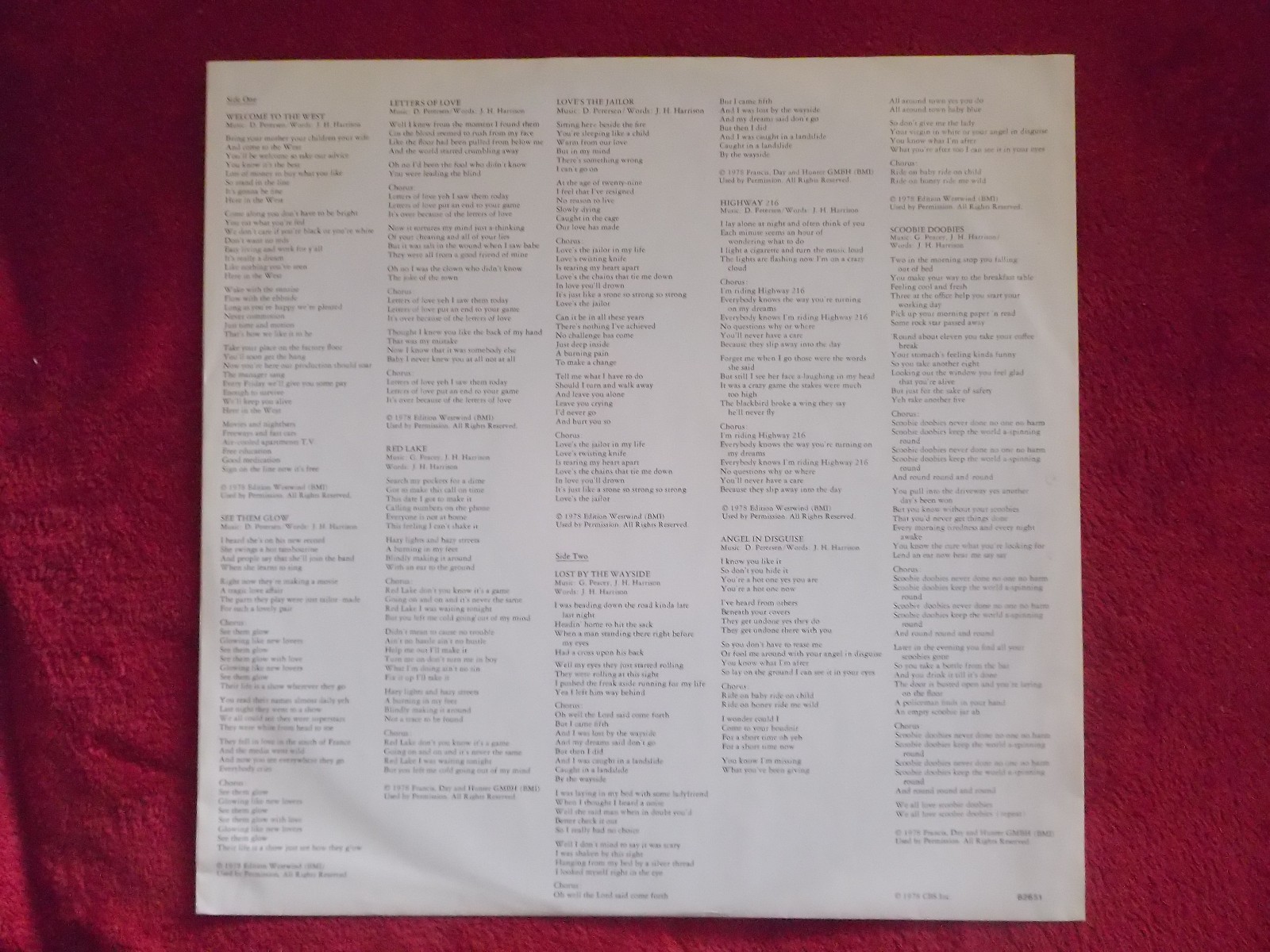 Lake – Lake II (CBS Records, Niederlande, 1978), Bild 2