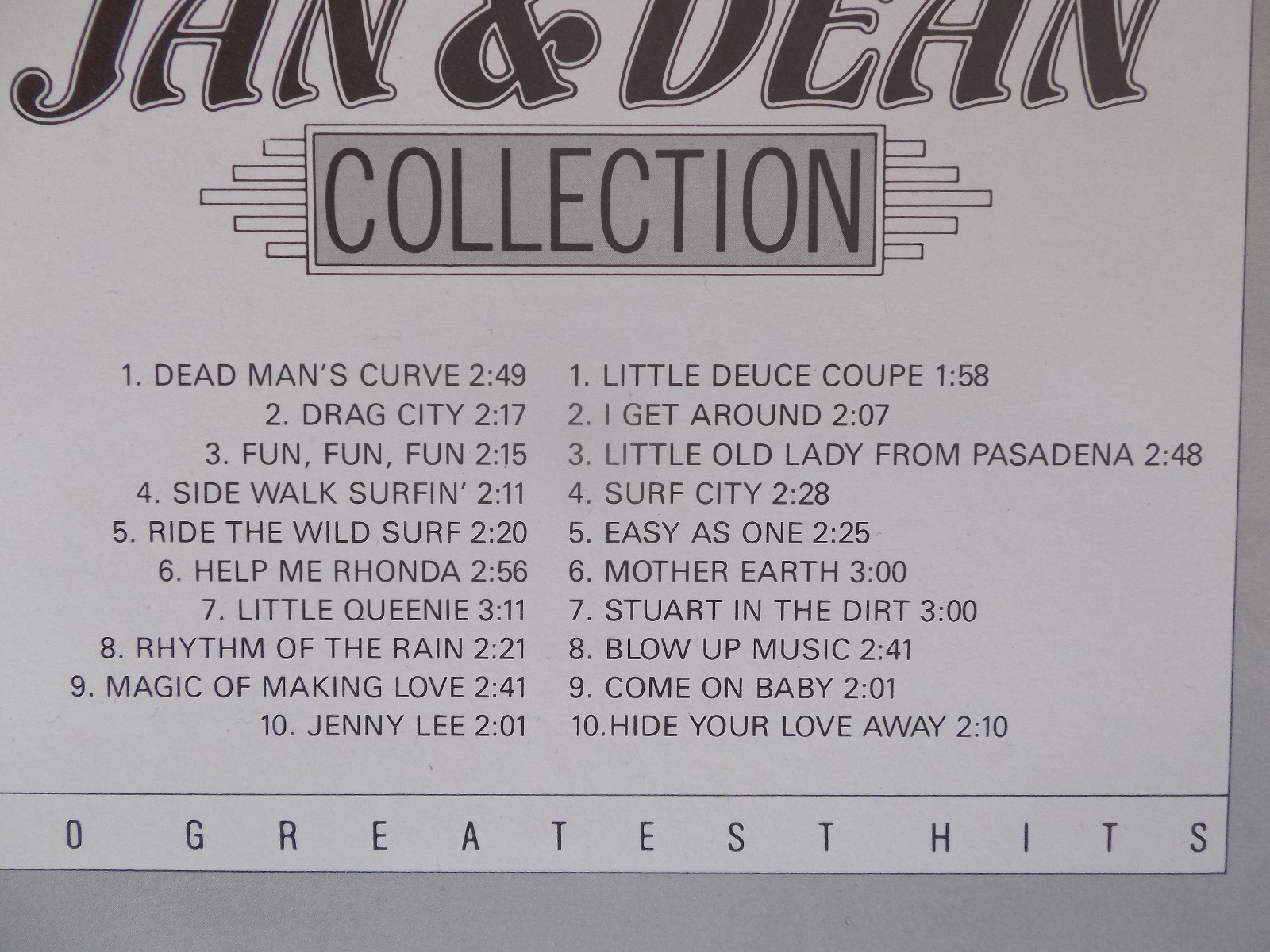 Jan & Dean – Collection 20 Greatest Hits (LP, Masters Records MA 92285, Niederlande, 1985), Bild 3