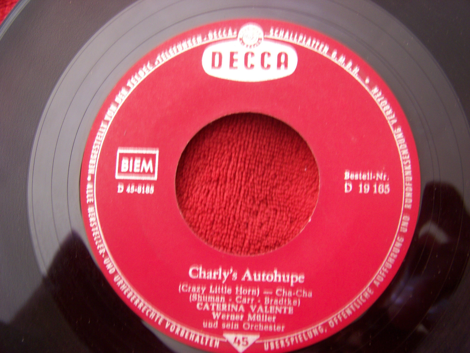 Caterina Valente – Ein Seemannsherz / Charly´s Autohupe (Decca, D 19 165)