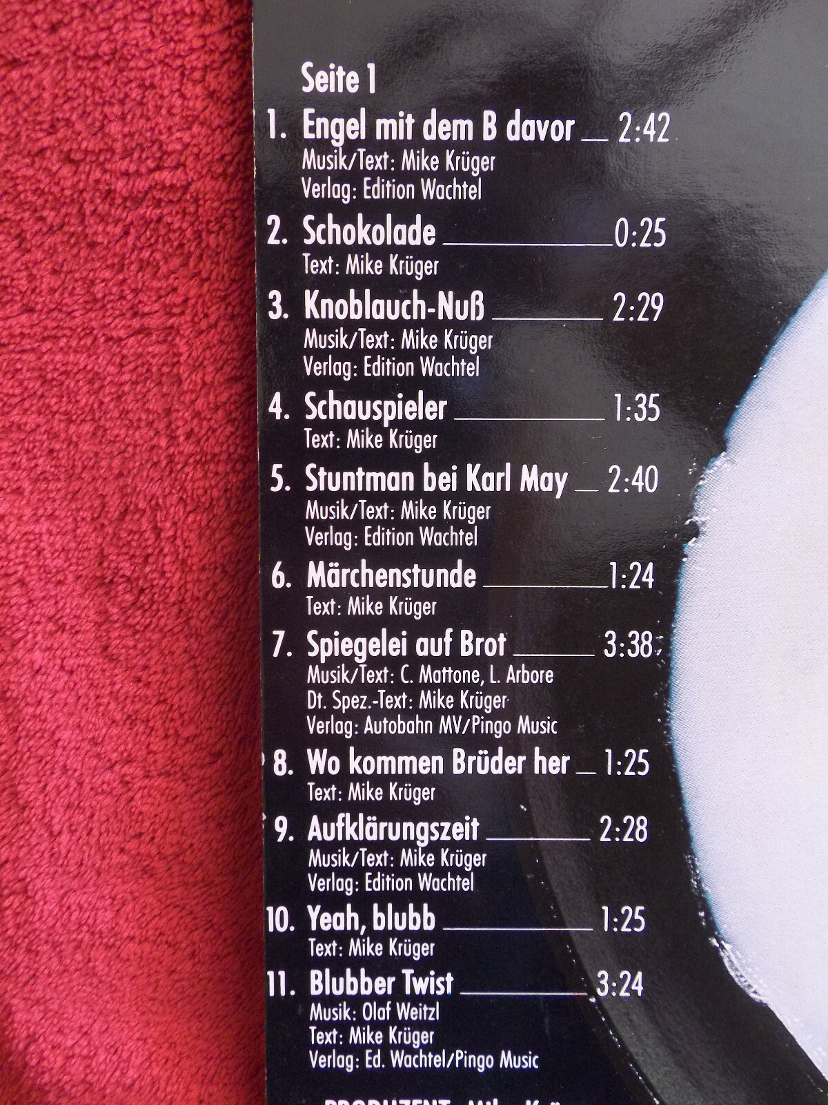Mike Krüger – Spiegelei Live in Witten (LP, 1986), Bild 4
