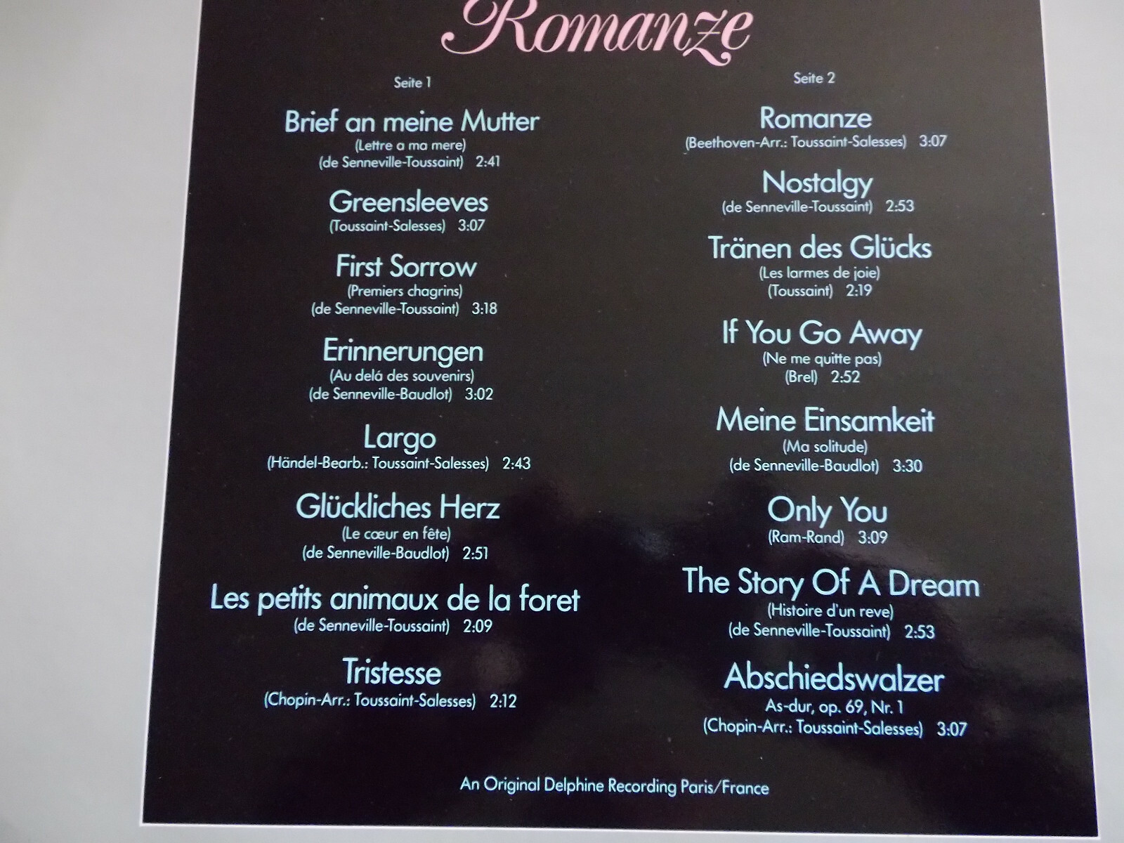 Richard Clayderman – Romanze | Teldec Records LP, Deutschland 1983, Bild 3
