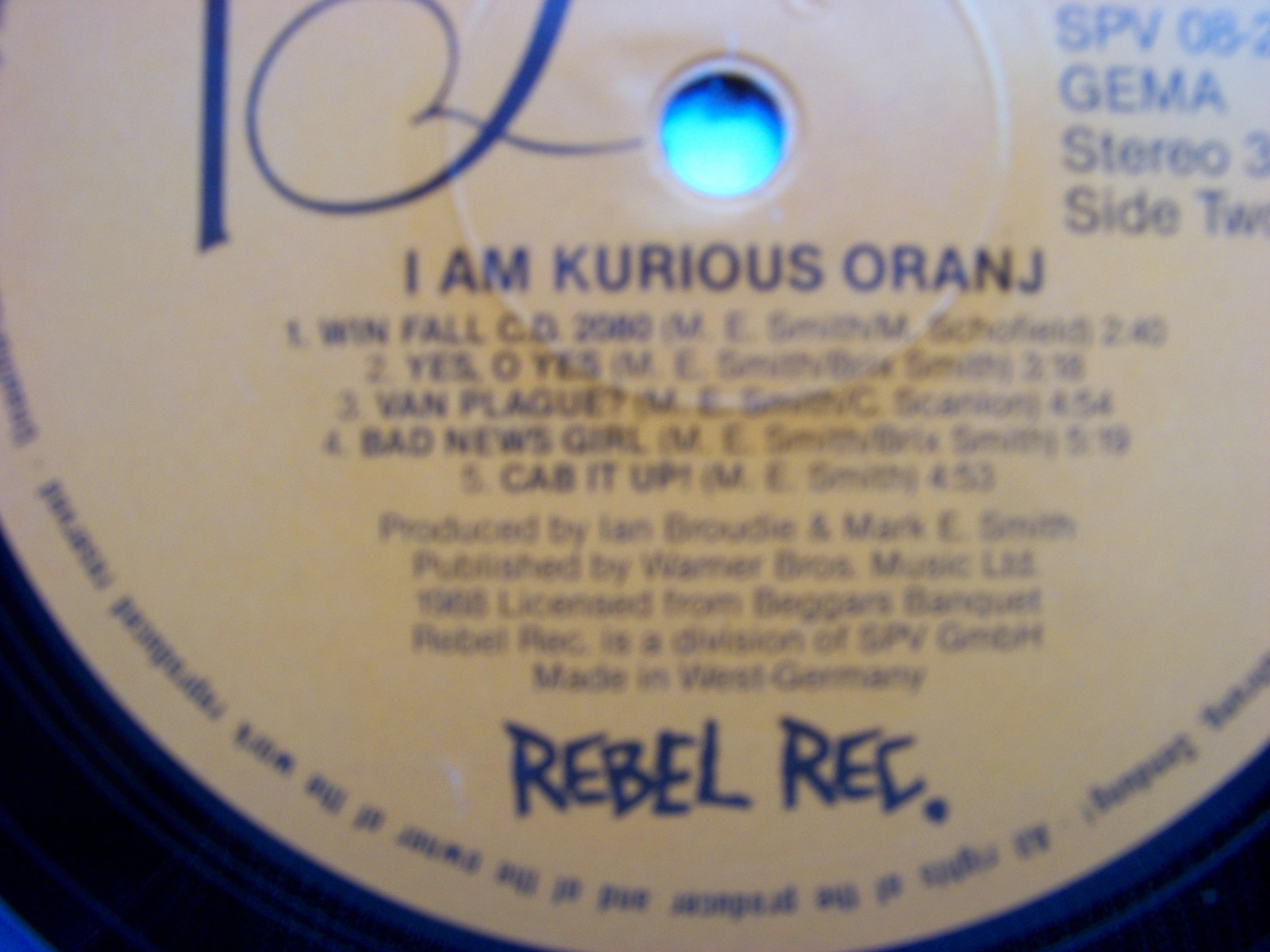 The Fall – I Am Kurious Oranj | Rebel Records LP, Deutschland 1988, Bild 5