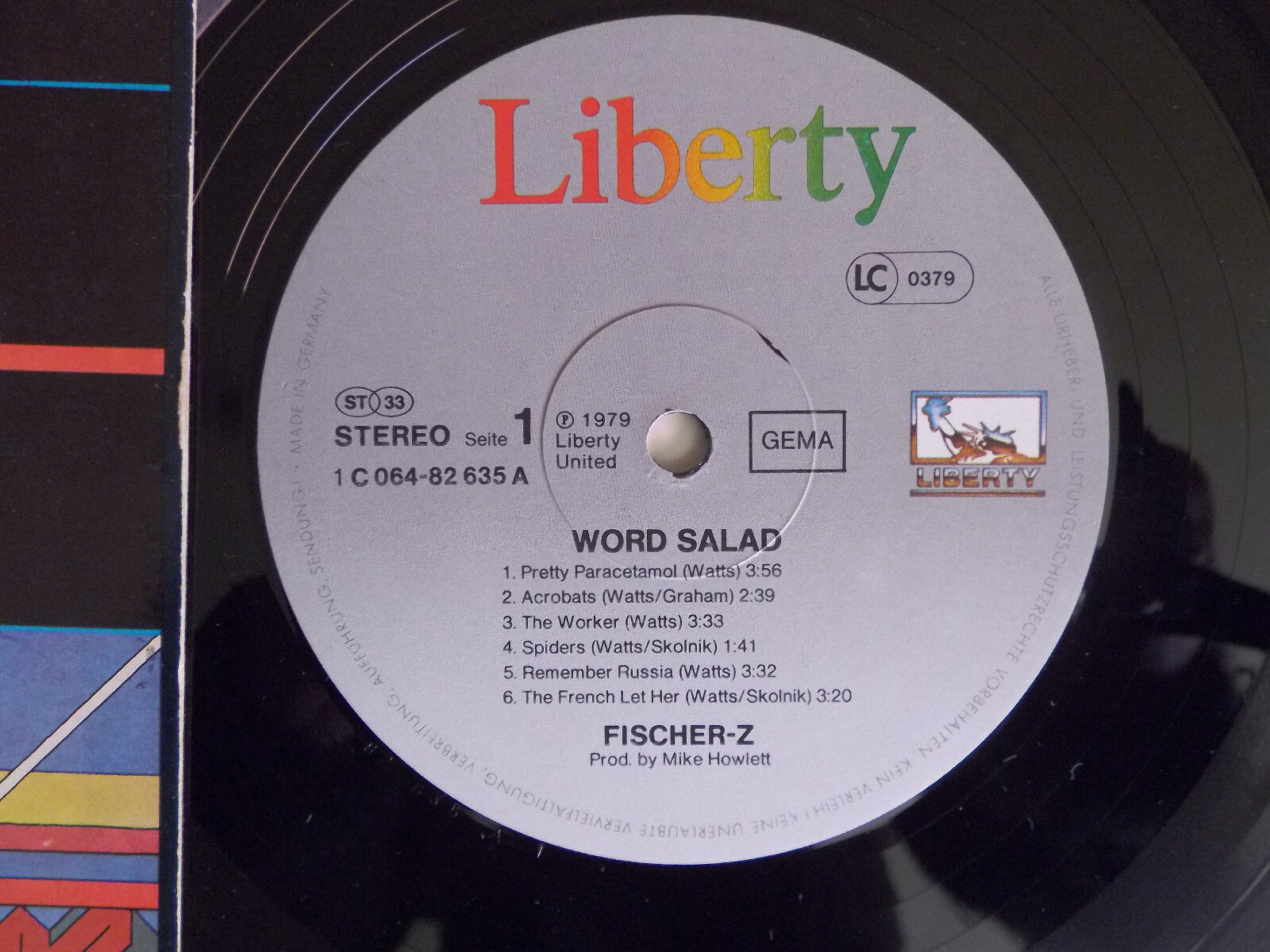 Fischer-Z – Word Salad (LP, 1980), Bild 2