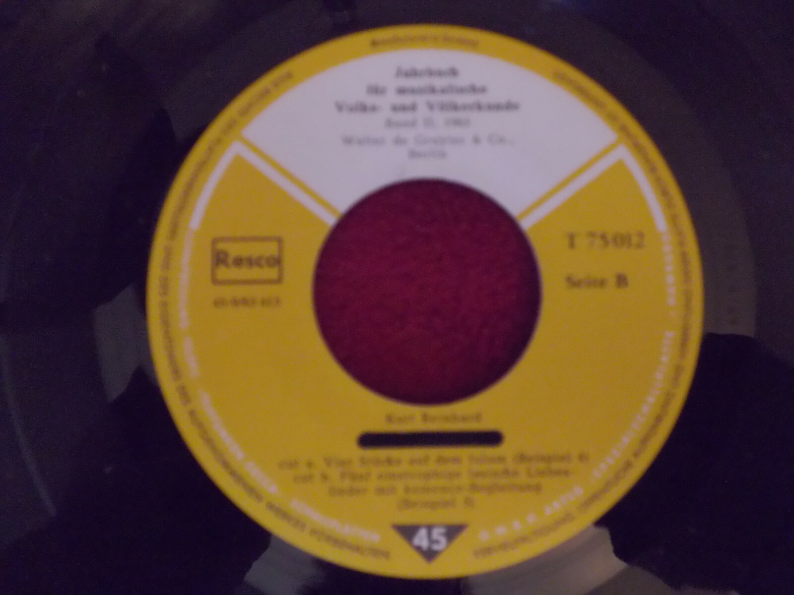 Kurt Reinhard – Jahrbuch für musikalische Volks- und Völkerkunde Band II 1965, Single, Bild 2