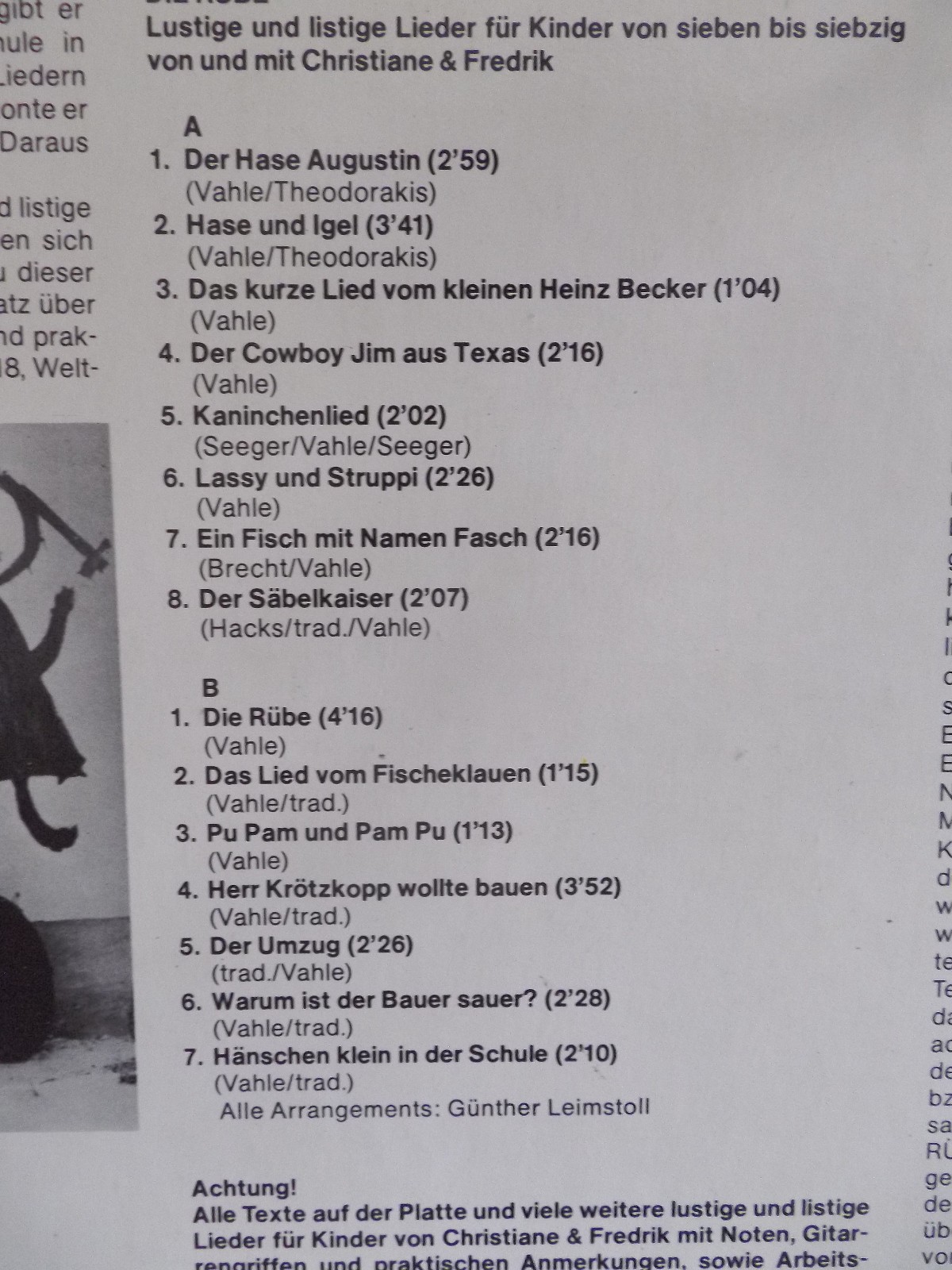 Christiane und Fredrik – Die Rübe (LP), Bild 3