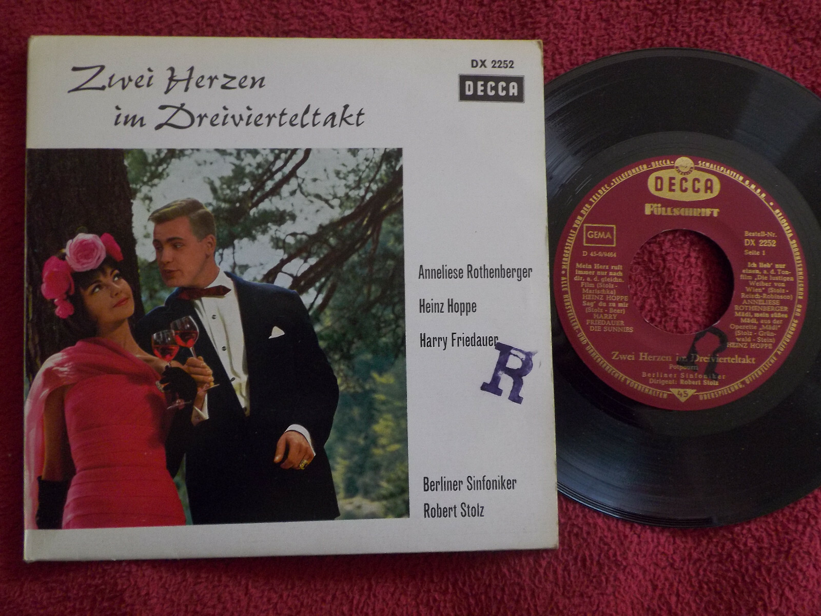 A. Rothenberger, H. Hoppe & H. Friedauer – Zwei Herzen im Dreivierteltakt Potpourri | Decca DX  2252