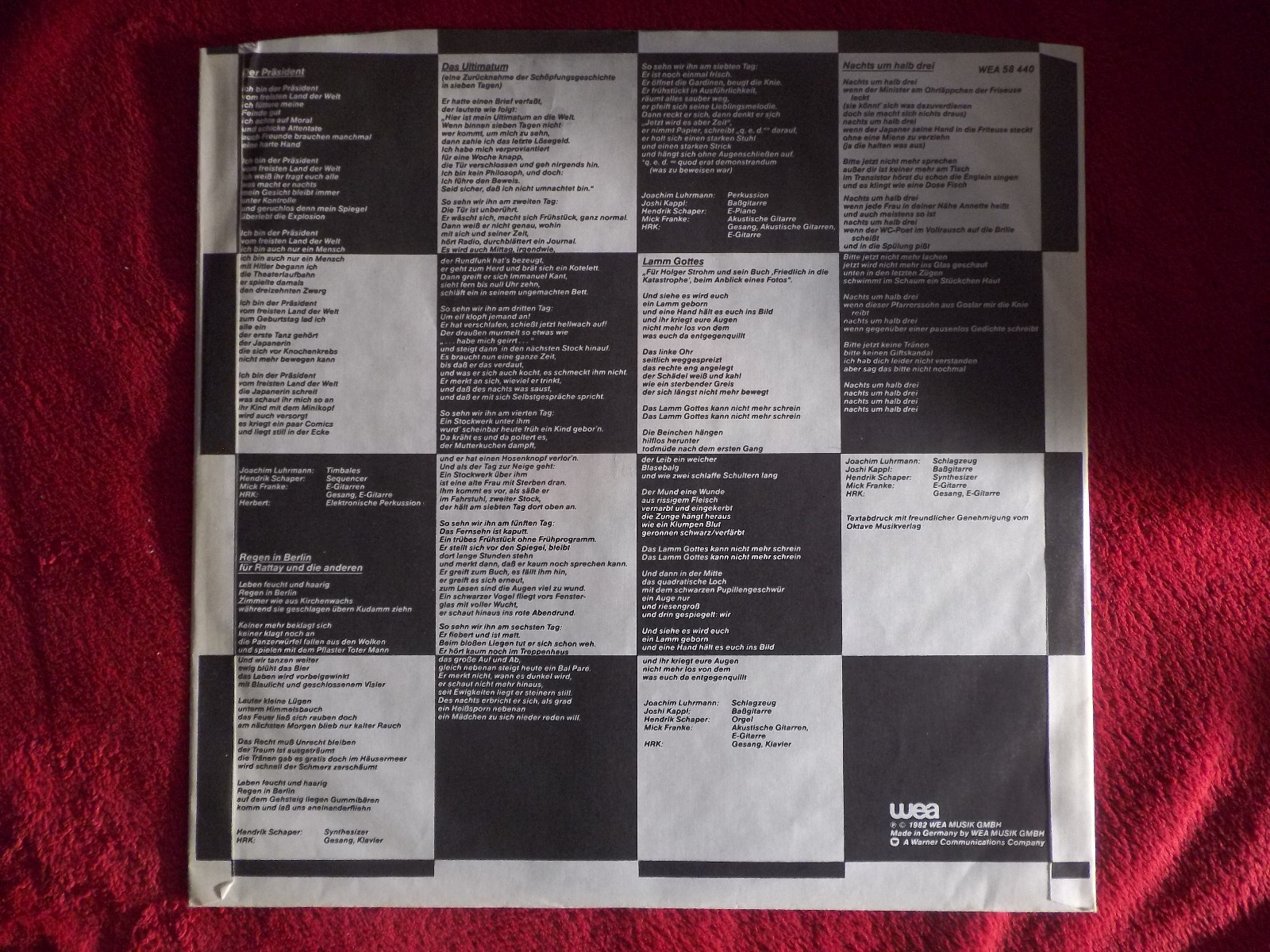 Heinz Rudolf Kunze – Eine Form von Gewalt (LP), Bild 2