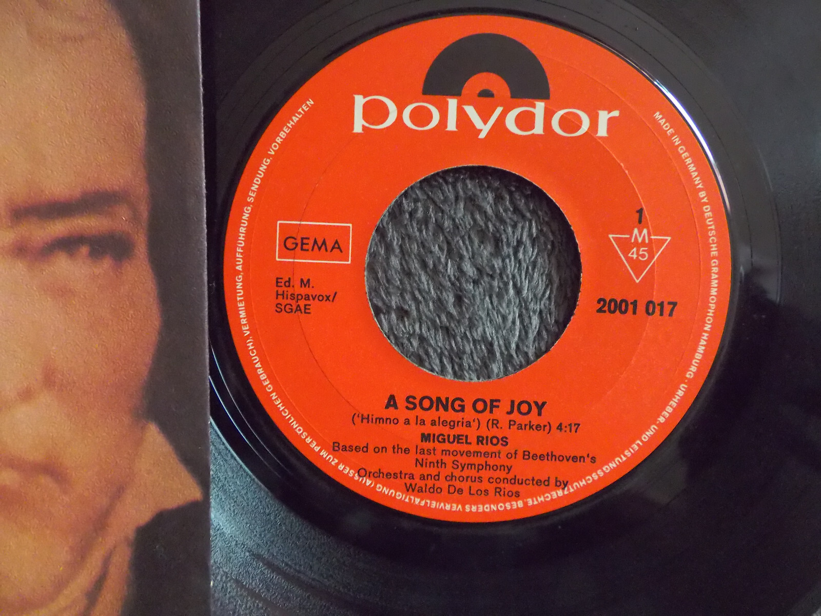Miguel Rios – A song of joy / No sabes comosufri (Polydor 45 U/min), Bild 2