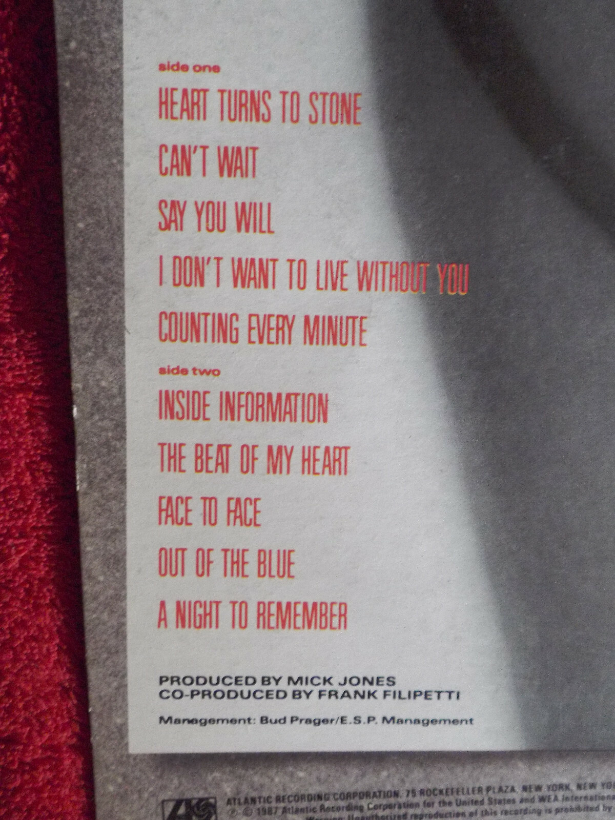 Foreigner – Inside Information | LP, ABC Records, Polen 1988, Bild 4