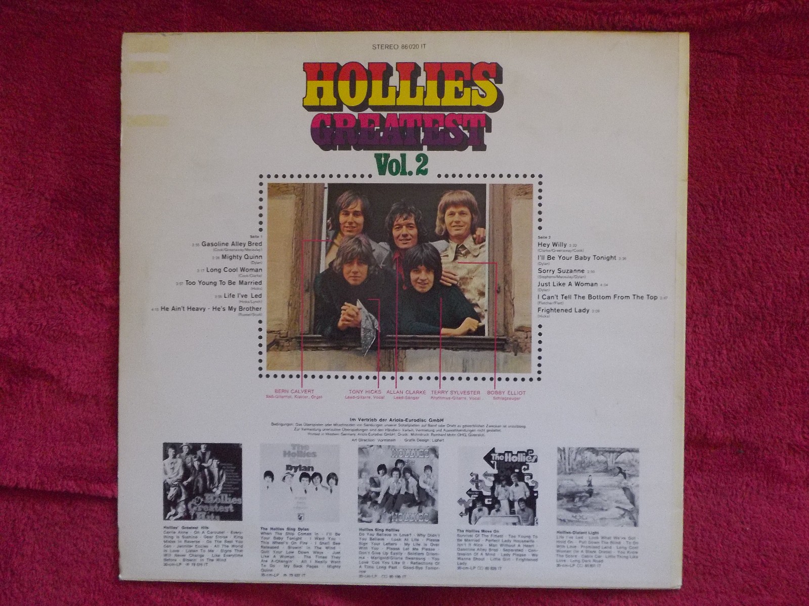 The Hollies – Hollies Greatest Vol. 2 | Hansa Records, LP 1972, Bild 2