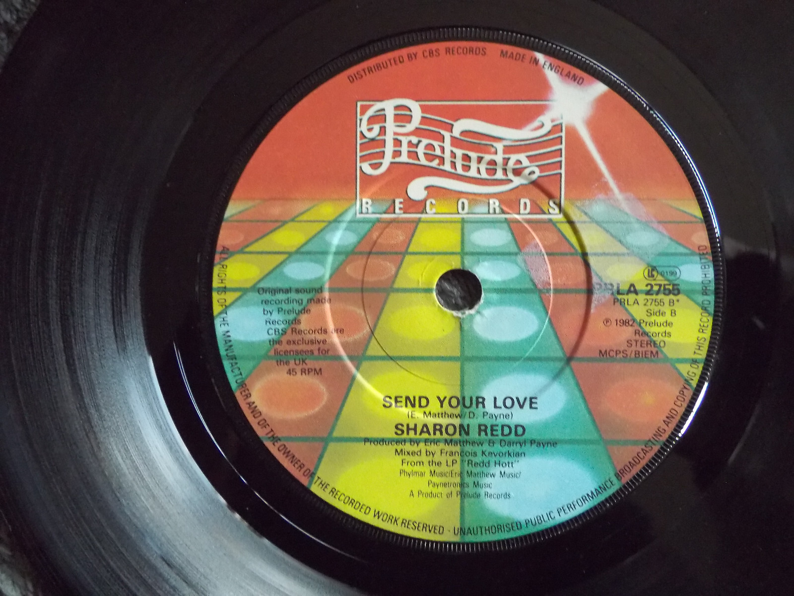 Sharon Redd – Never give you up / Send your love (7-Inch-Single), Bild 2