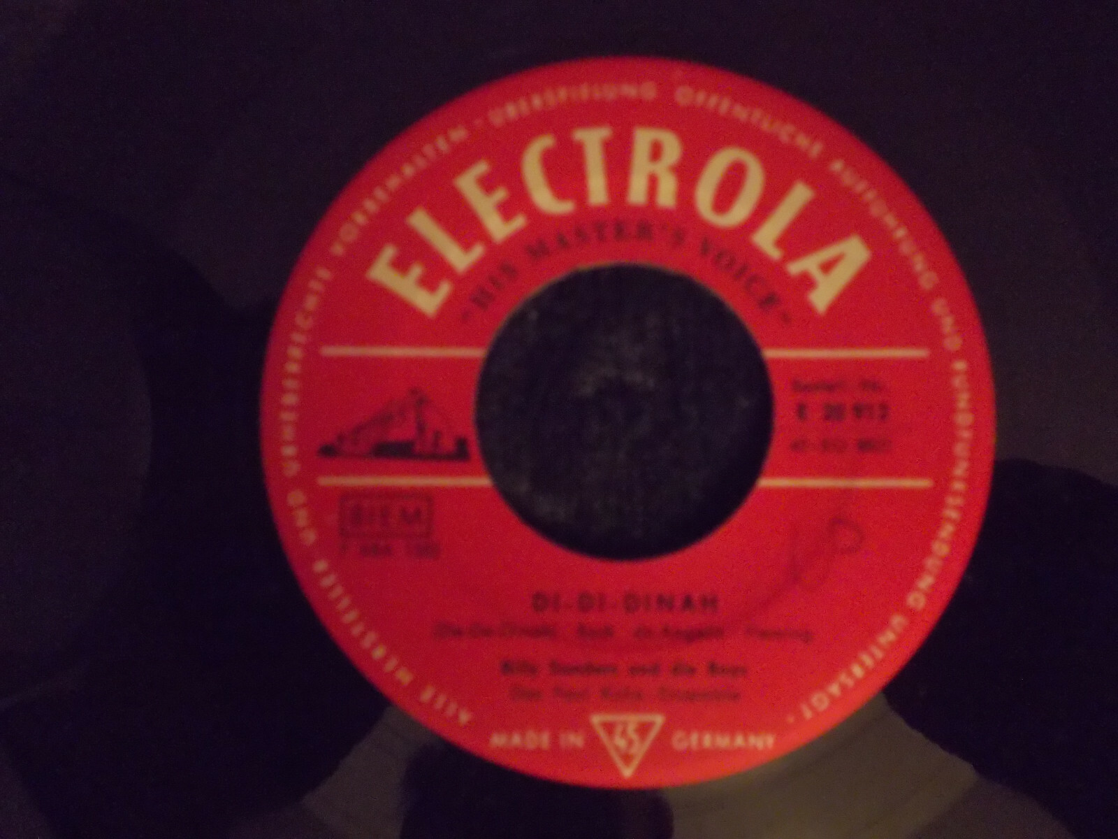 Billy Sanders – Di-Di-Dinah / Ja, so´ne Party (Electrola Records, E 20 912), Bild 2