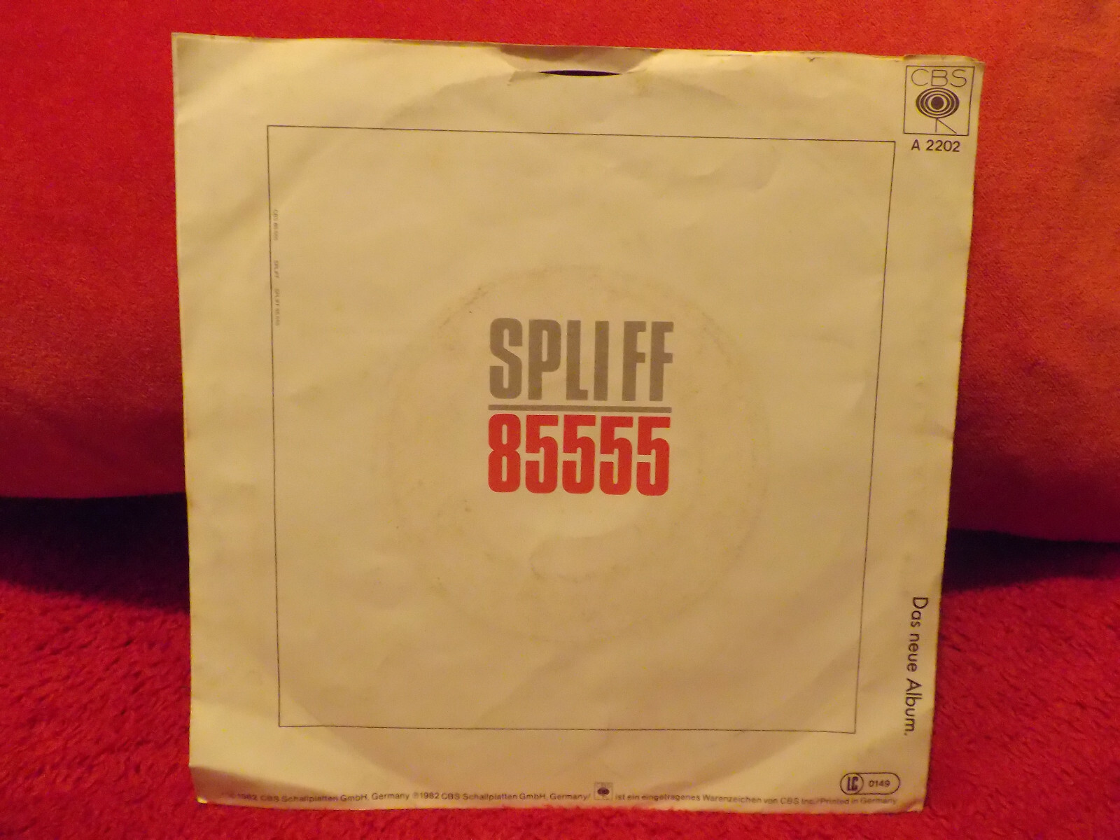 Spliff – Carbonara / Duett komplett, 7″-Single, CBS Records, A 2202 (1982), Bild 2