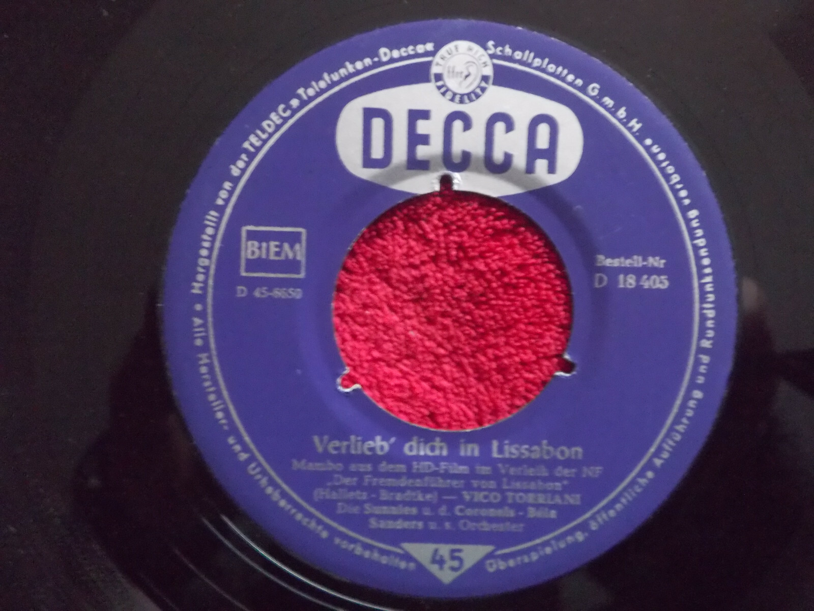 Vico Torriani – Mannequin aus Paris / Verlieb´ dich in Lissabon (Single), Bild 3