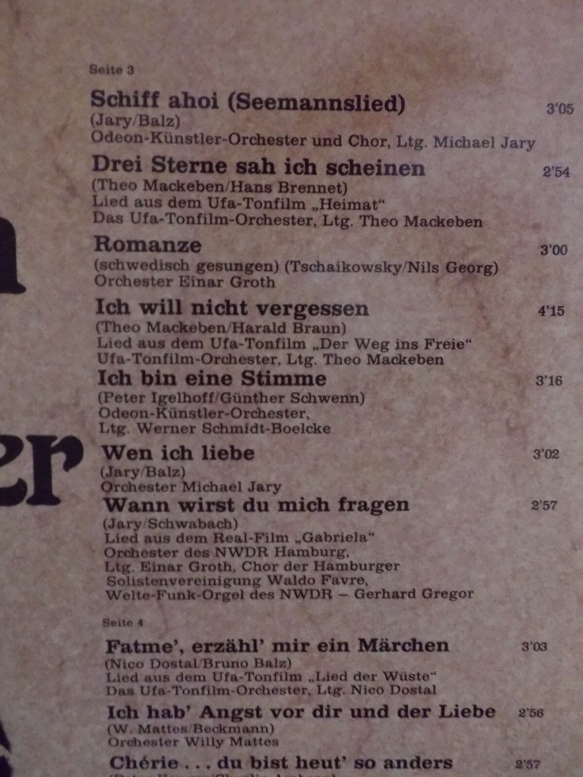 Zarah Leander – Ich bin die Leander | Odeon Records | Doppel-LP, Bild 6