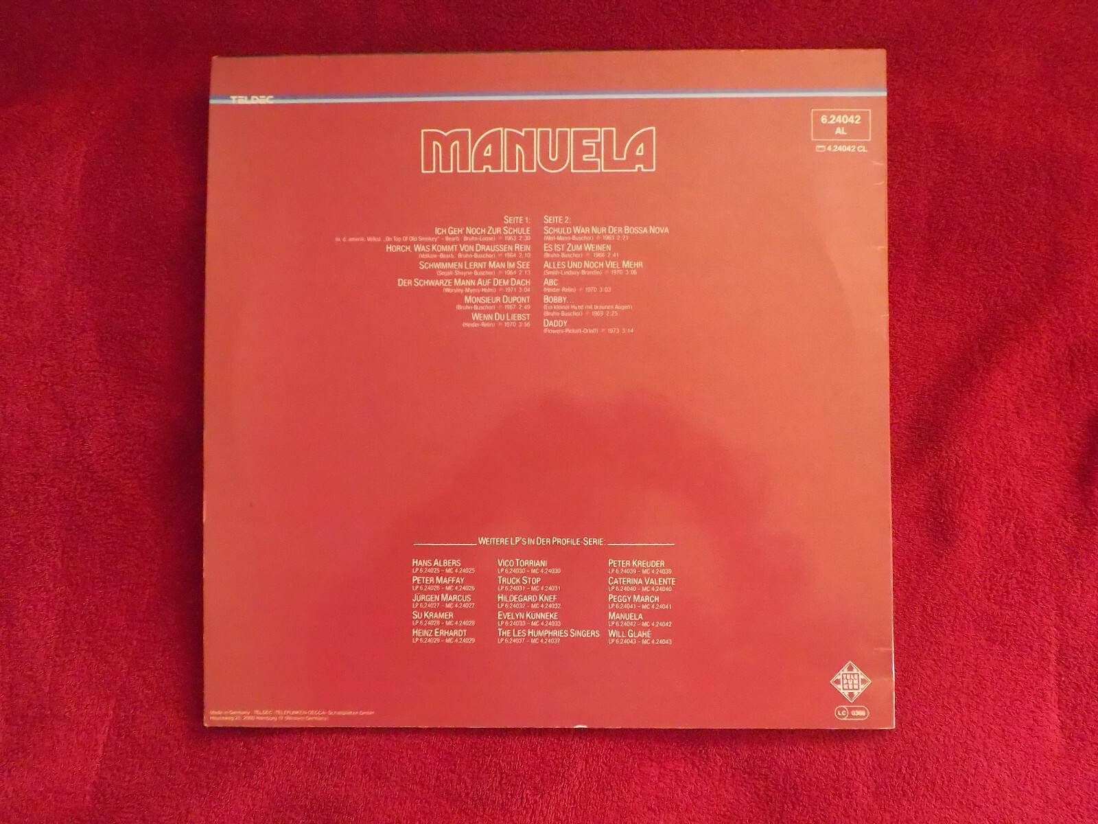 Manuela – Manuela | Telefunken Records, LP, 1979, Bild 2