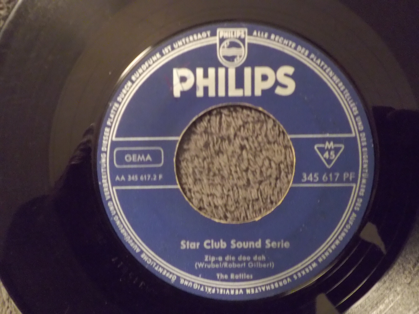 The Rattles – The stomp / Zip-a die doo dah (Philips Star-Club Records, 345 617 PF), Bild 2