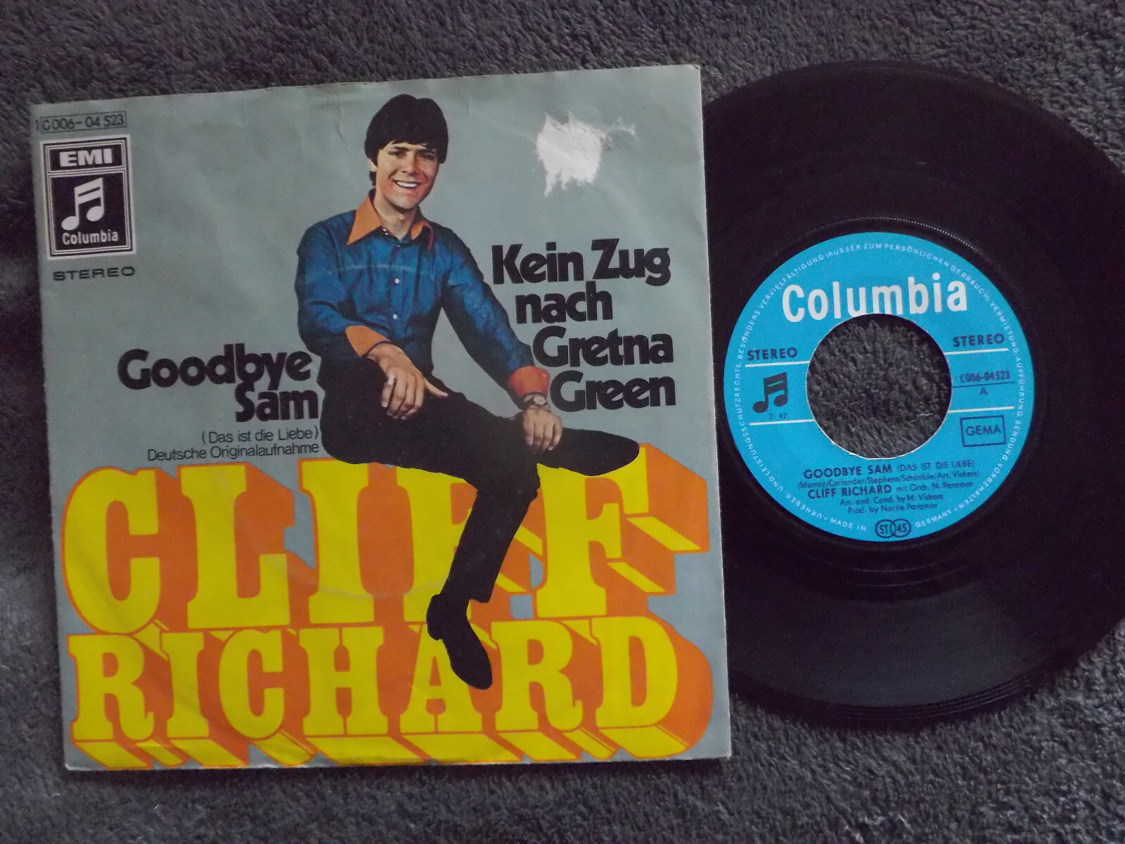 Cliff Richard – Goodbye Sam / Kein Zug nach Gretna Green (Columbia, 7-Inch-Single)