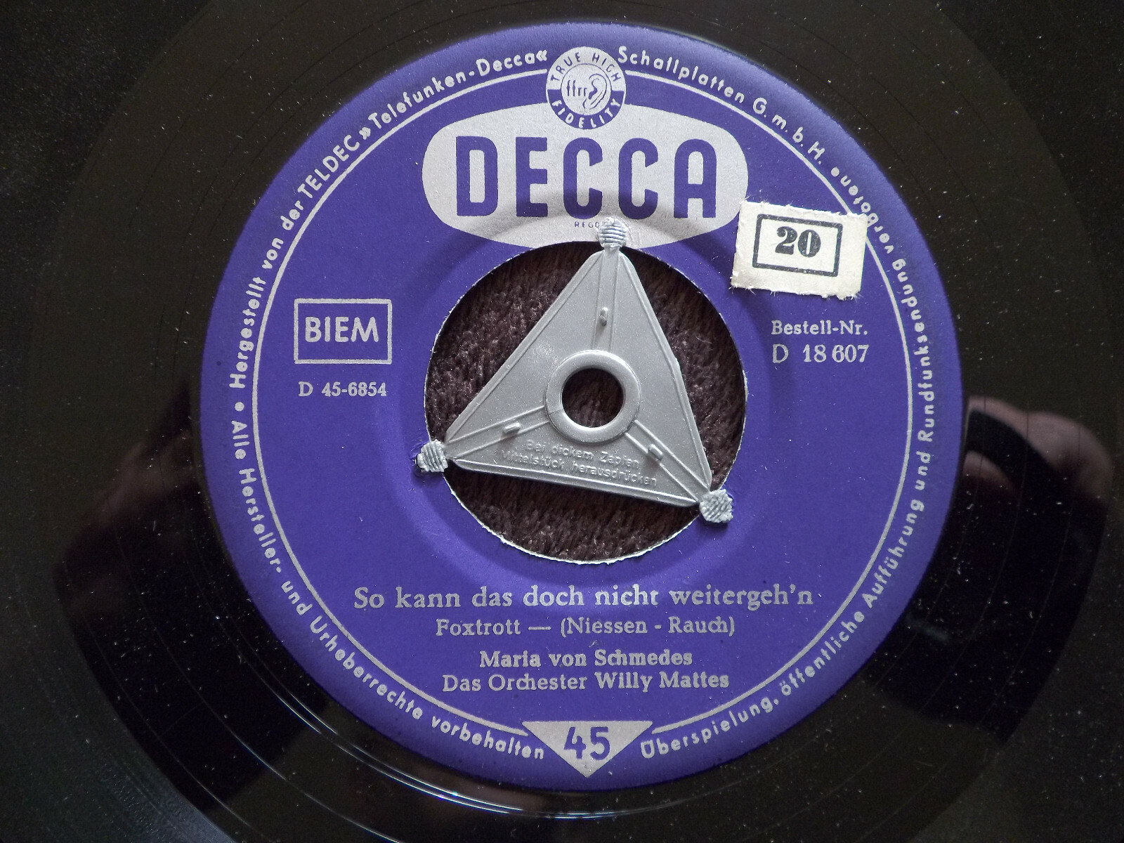 Maria von Schmedes – Es war einmal ein Maler / So kann das doch nicht weitergeh´n (Decca, D 18 607), Bild 2